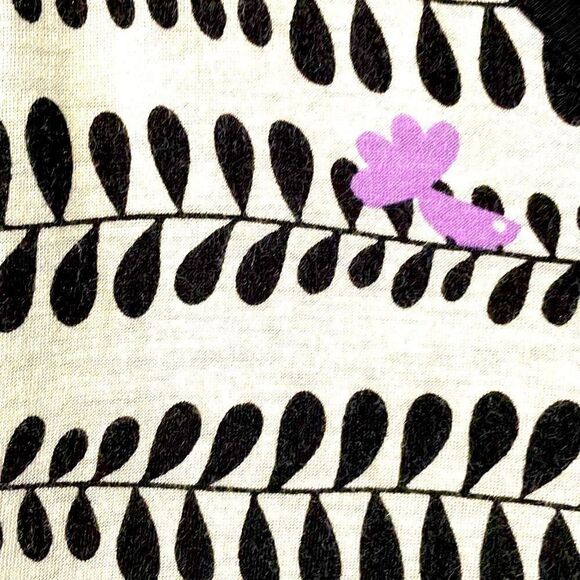 GAP bird and vine print front solid back cap sleeve tee or shell size L - Picture 4 of 8